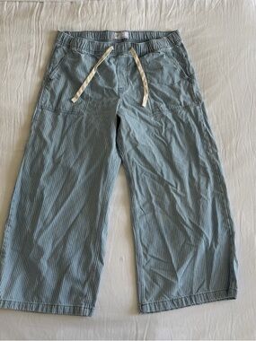 GAP Pinstripe Wide-Leg Drawstring Pants Sz XL